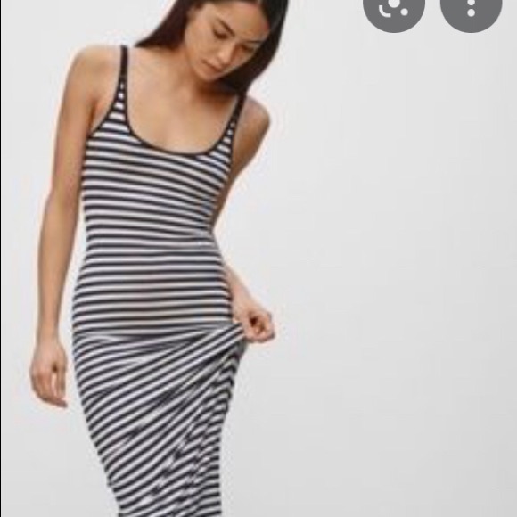 Aritzia Babaton Navy and White Striped Dress - Picture 2 of 7